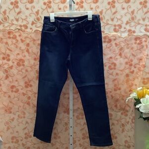 Old Navy Women's Straight Leg Jeans - Dark Blue